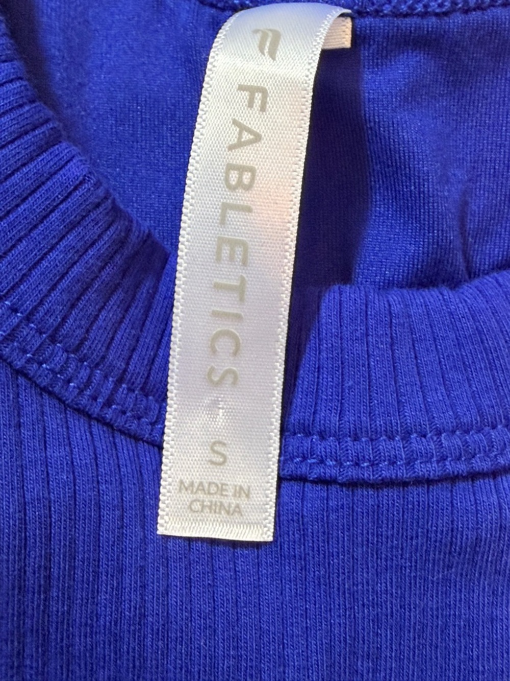 Fabletics Cobalt Ribbed Racerback Tank - Picture 3 of 5